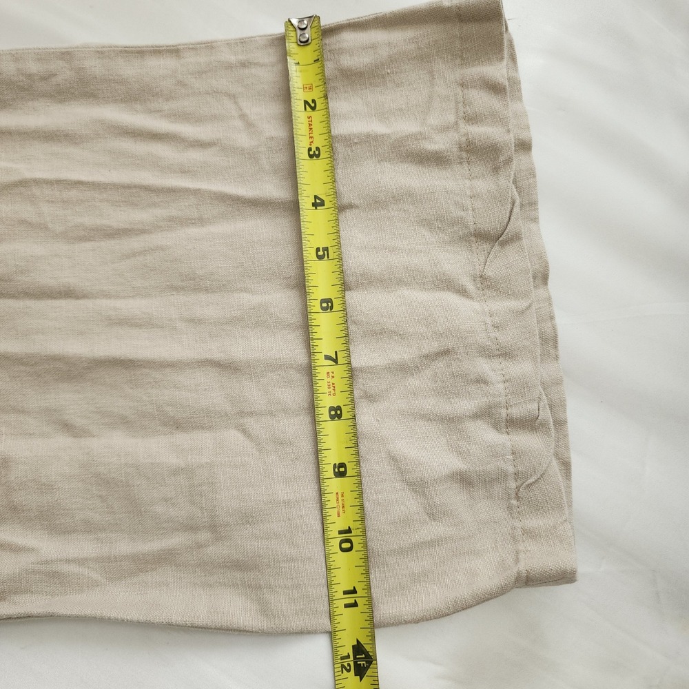 Twentyone Womens XS 100% Linen Wide Leg Pants Smocked Waist Beige Made in USA - Picture 6 of 8
